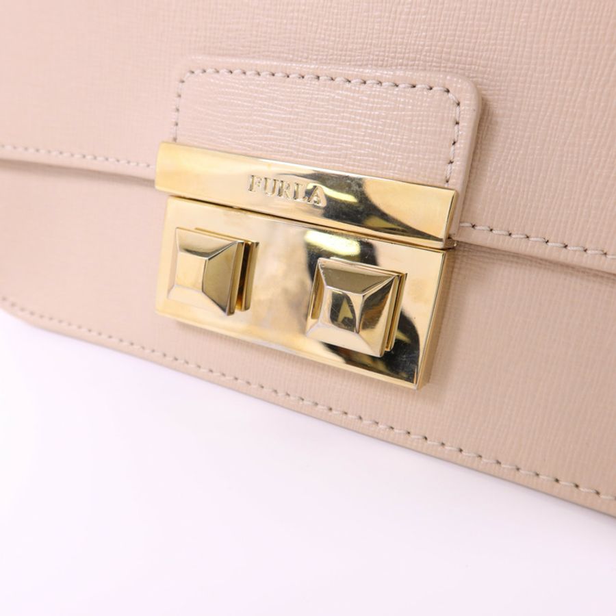 Furla 皮革Chain Shoulder Bag金扣鏈帶肩背袋-10