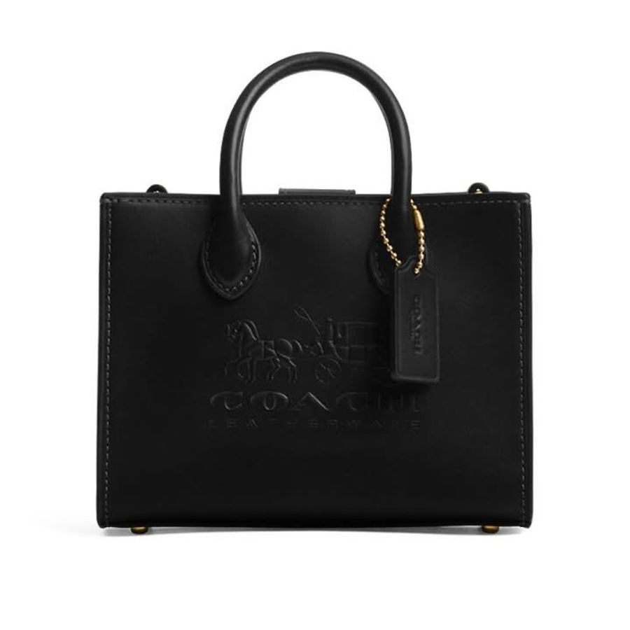 COACH ACE 17 全皮素面馬車印花托特包-0