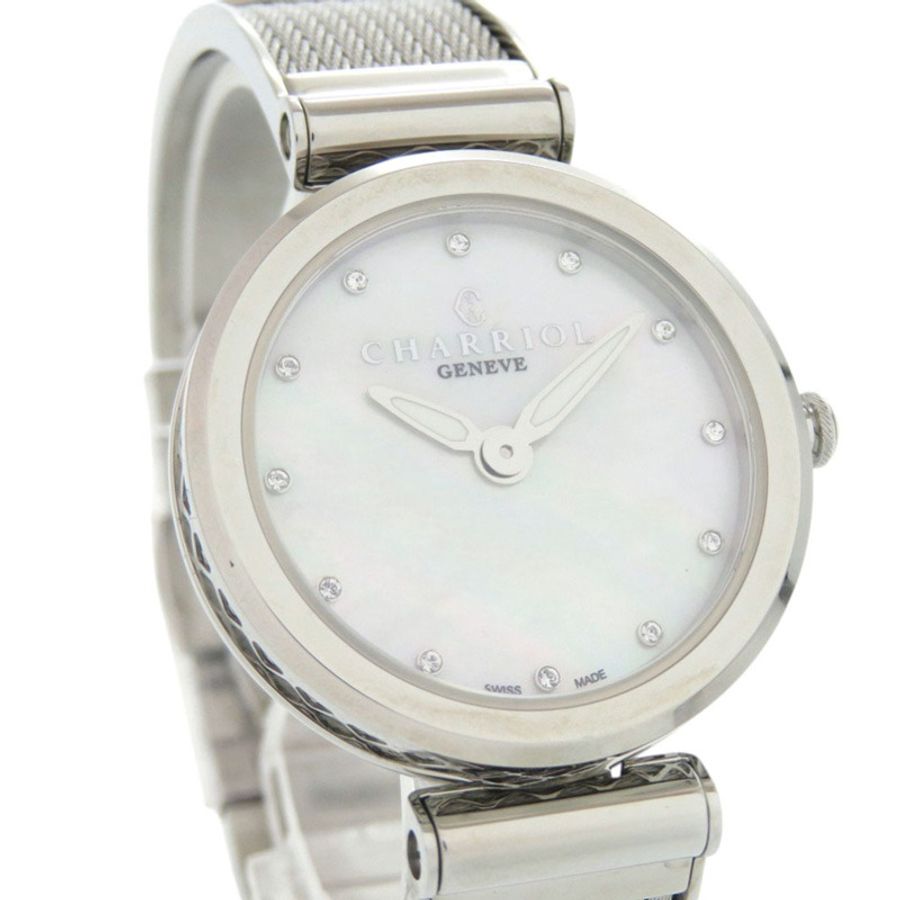 全新未使用 Charriol FOREVER WATCH FE32.101.000 不鏽鋼白色錶殼石英腕錶 1439 CHARRIOL-2