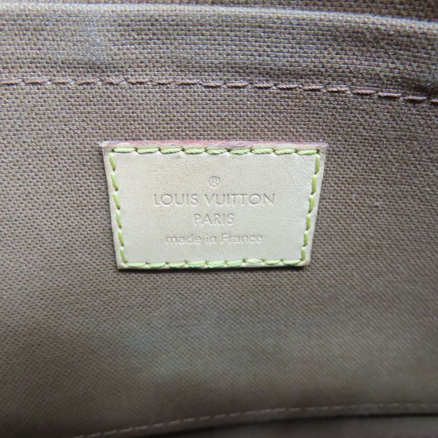 棕色 原花帆布 粉色背帶 Multi Pochette Accessoires 肩背包 (有異味)【LOUIS VUITTON LV 路易威登】 M44840-7