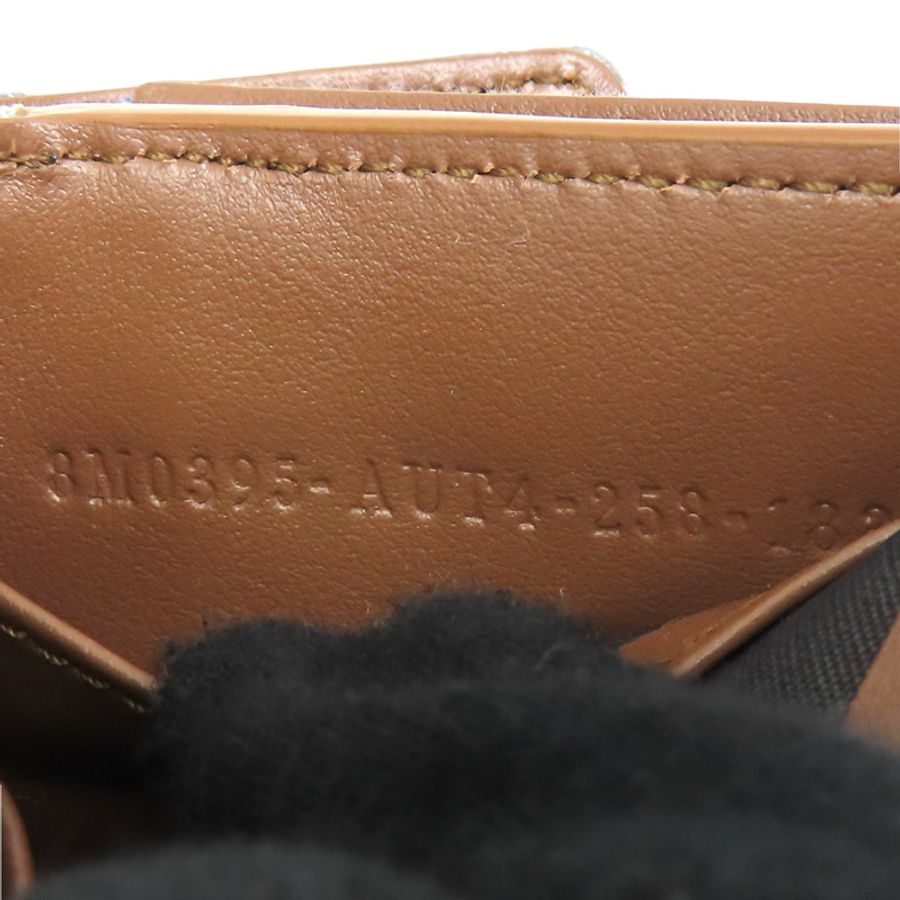 灰色提花帆布金扣三折短夾 8M0395【FENDI 芬迪】 8M0395-7