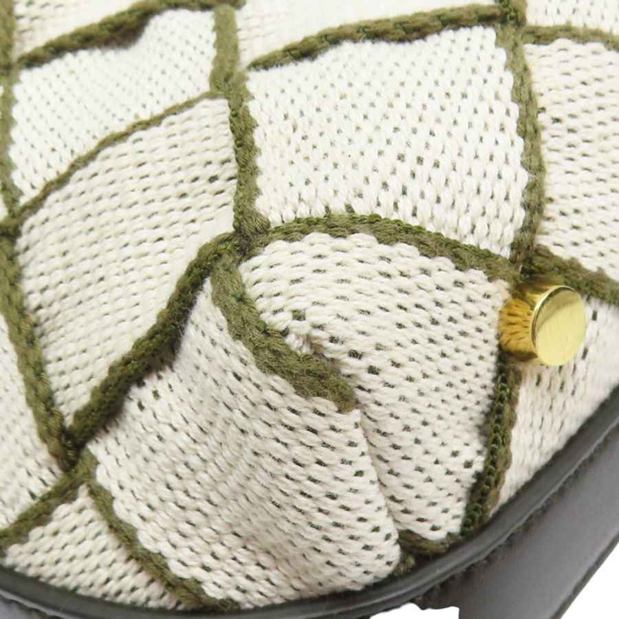 米色帆布綠線Wallace手提包【BOTTEGA VENETA BV 寶緹嘉】-9