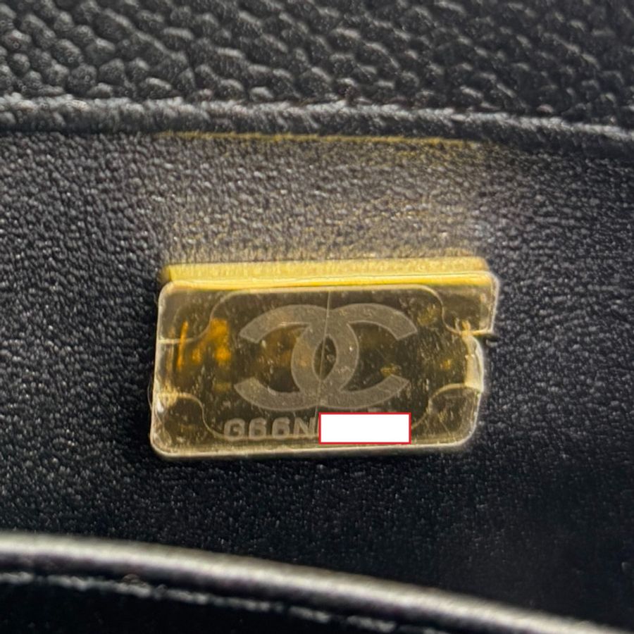 黑色菱格紋皮革 Mini Flap 鏈帶肩背【CHANEL 香奈兒 】 AS3829-7