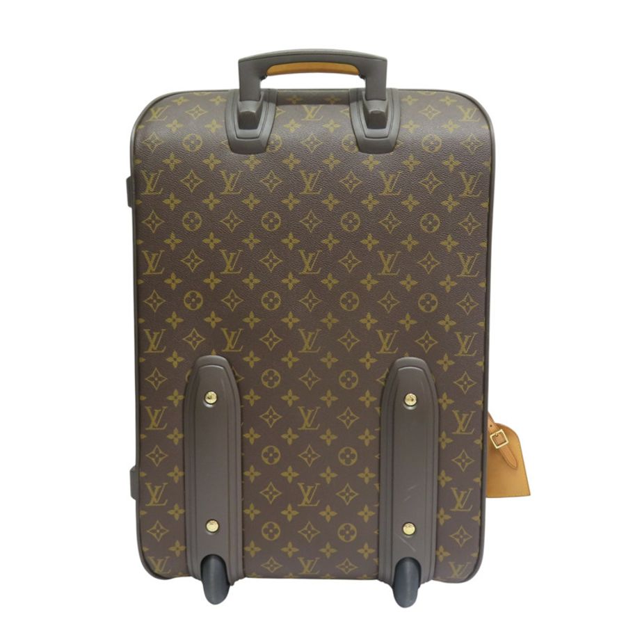 原棕色花帆布Pegase 55行李箱(掛牌有印字)【LOUIS VUITTON LV 路易威登】M23294-1