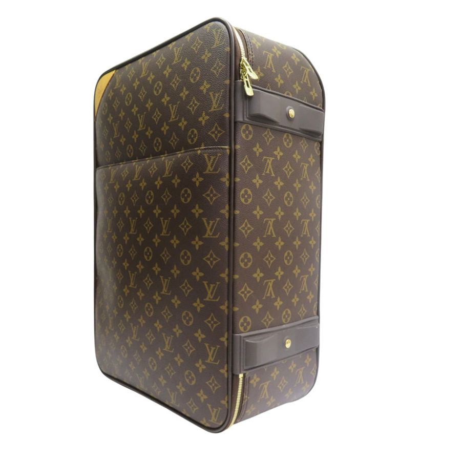 原棕色花帆布Pegase 55行李箱(掛牌有印字)【LOUIS VUITTON LV 路易威登】M23294-2