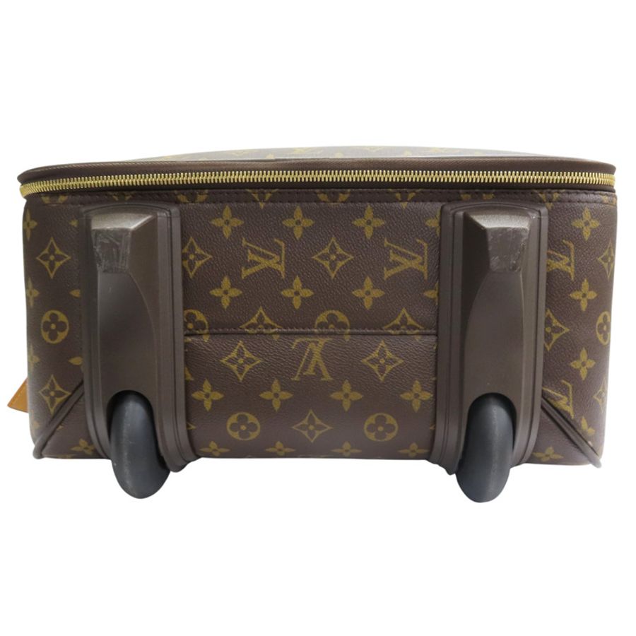 原棕色花帆布Pegase 55行李箱(掛牌有印字)【LOUIS VUITTON LV 路易威登】M23294-3