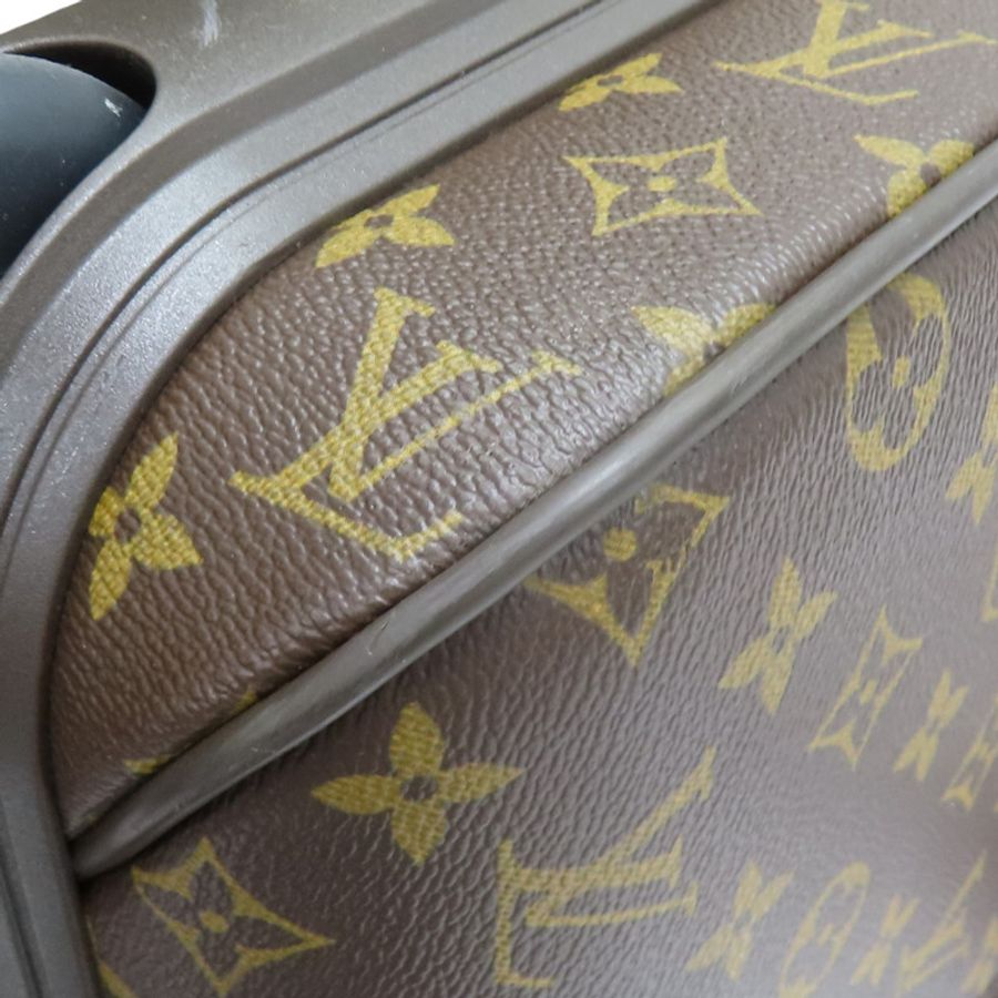 原棕色花帆布Pegase 55行李箱(掛牌有印字)【LOUIS VUITTON LV 路易威登】M23294-8