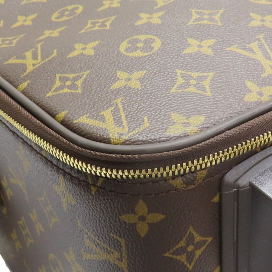 原棕色花帆布Pegase 55行李箱(掛牌有印字)【LOUIS VUITTON LV 路易威登】M23294-9