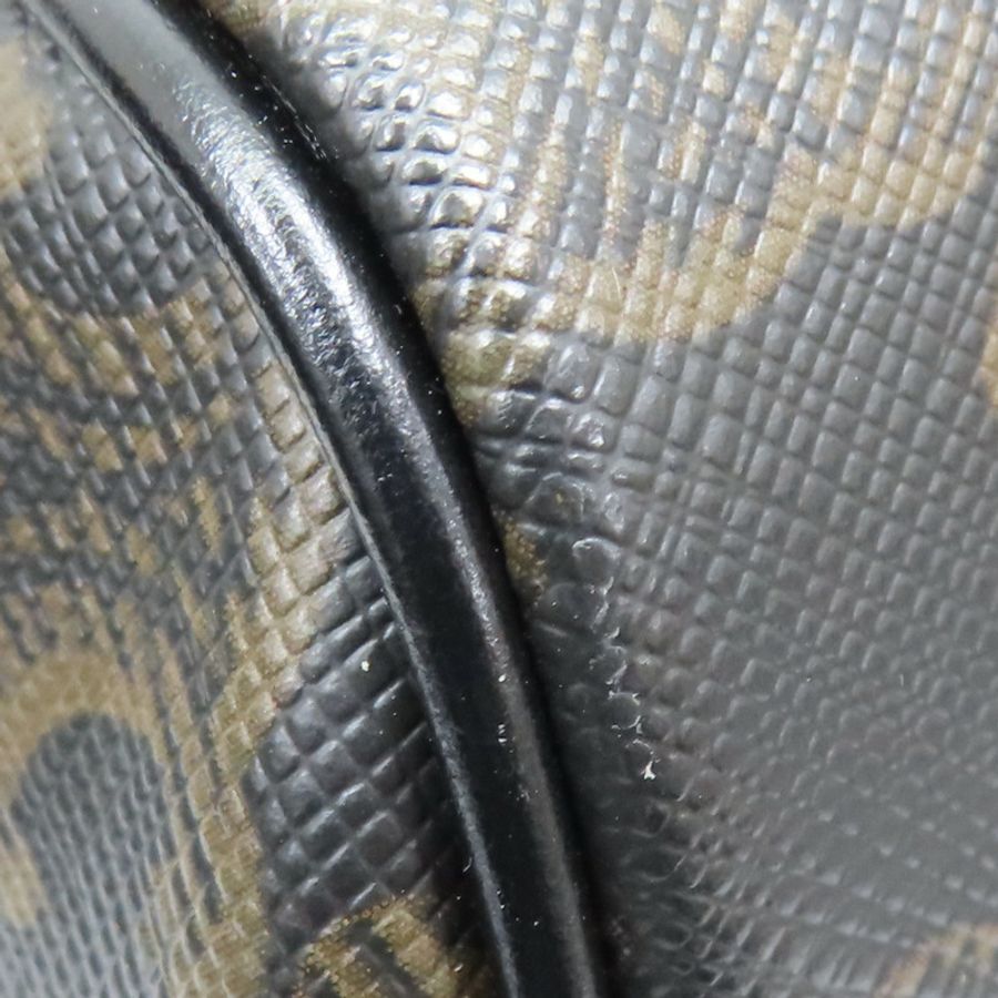 黑/棕色 帆布 LARGE BOSTON TRIOMPHE 兩用包 118552CHI【CELINE 賽琳】 118552CHI-12