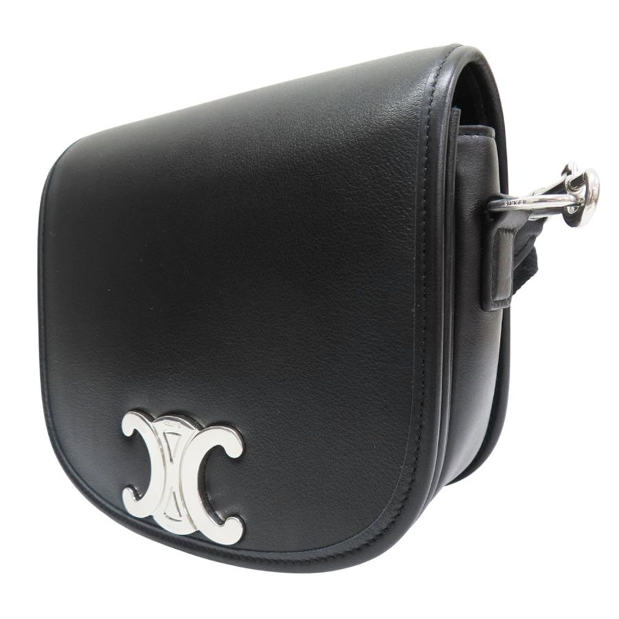 黑色牛皮 BESACE STRAP TRIOMPHE 肩背【CELINE 賽琳】 117883GAO-2
