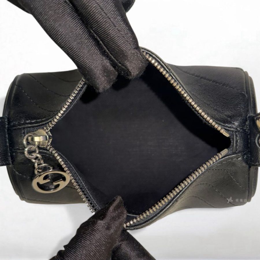 Gucci Blondie Mini黑牛皮圓筒單肩包760170-5
