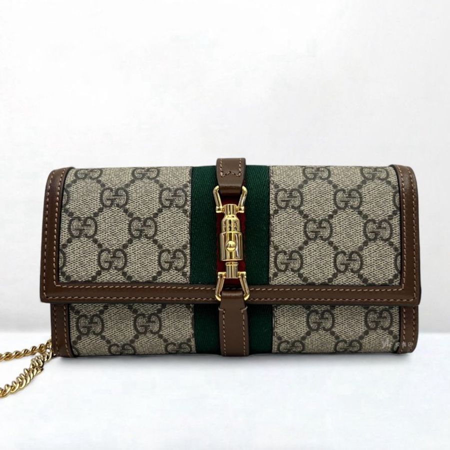 GUCCI Jackie 1961系列緹花鍊條包652681-1