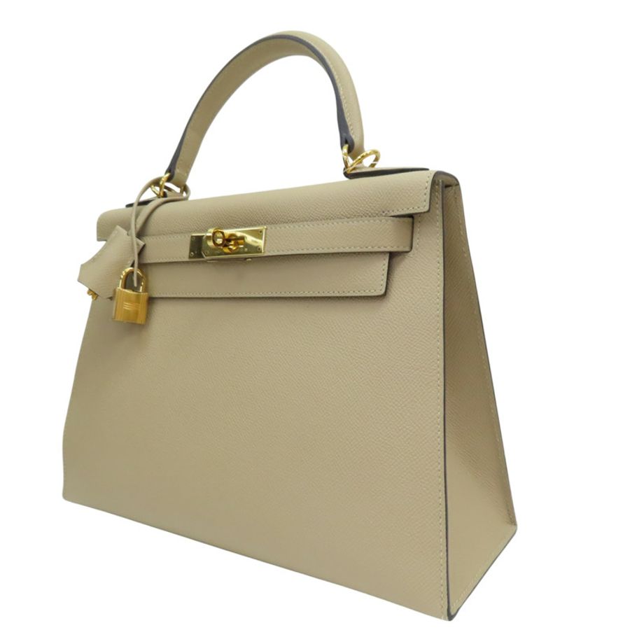 風衣灰 Epsom 牛皮 Kelly 28 凱莉包 兩用包 Y刻 金扣【HERMES 愛馬仕】-2