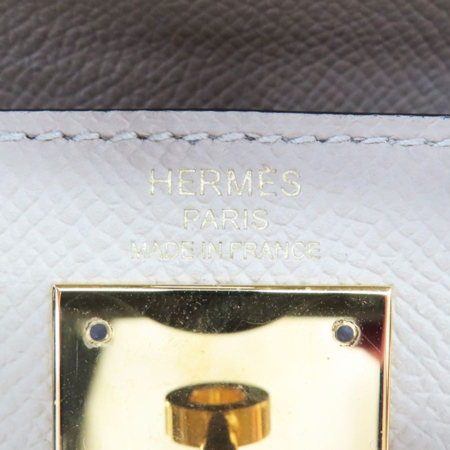 風衣灰 Epsom 牛皮 Kelly 28 凱莉包 兩用包 Y刻 金扣【HERMES 愛馬仕】-5