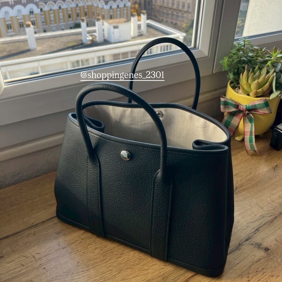 沒有了勿下單🧬愛馬仕 Hermès 花園包 30 garden party 30全皮革 黑色-0