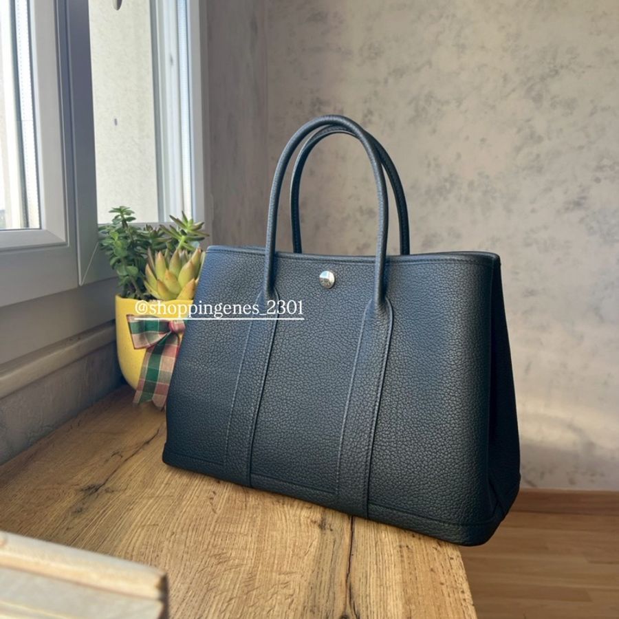 沒有了勿下單🧬愛馬仕 Hermès 花園包 30 garden party 30全皮革 黑色-2