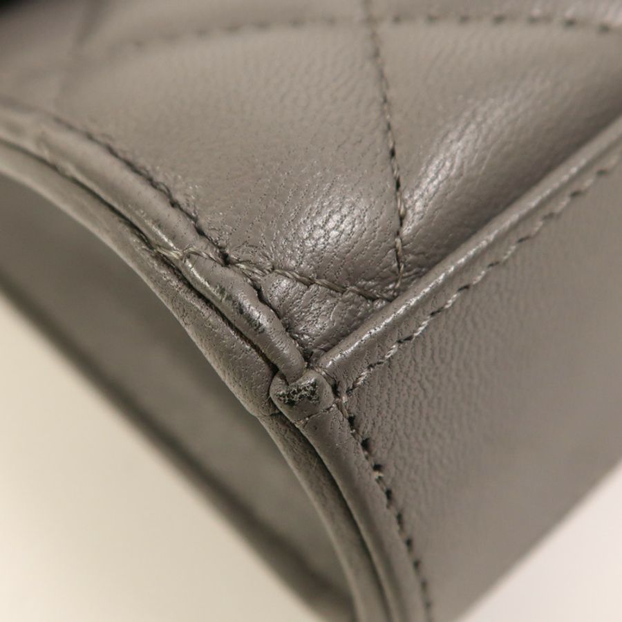 CHANEL 羊皮皮革2 Way Shoulder金扣手挽肩背兩用袋-11
