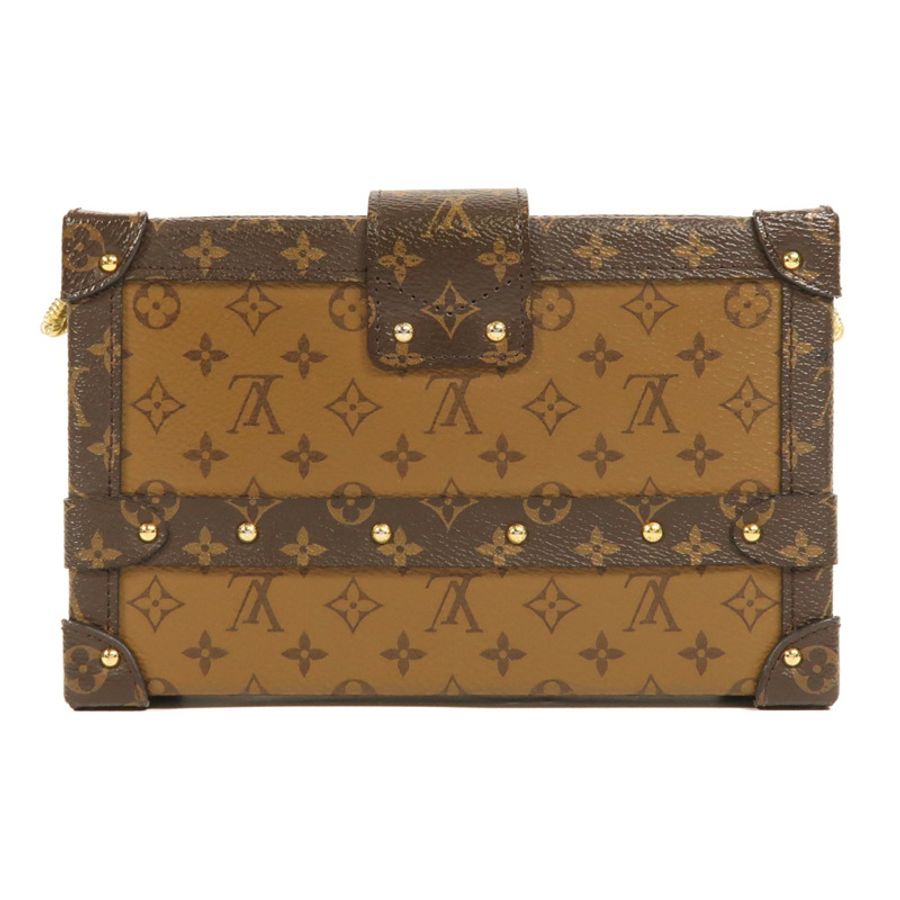 LOUIS VUITTON Monogram Reverse Petite Malle金扣肩背袋-1