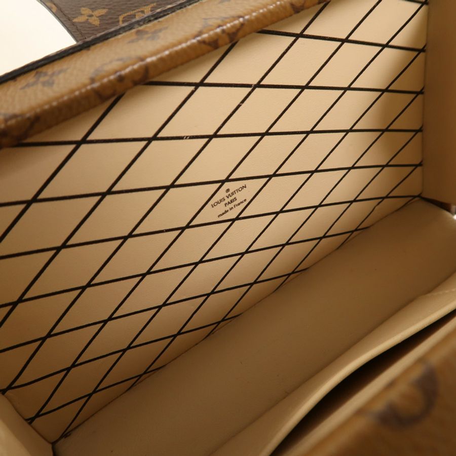 LOUIS VUITTON Monogram Reverse Petite Malle金扣肩背袋-4