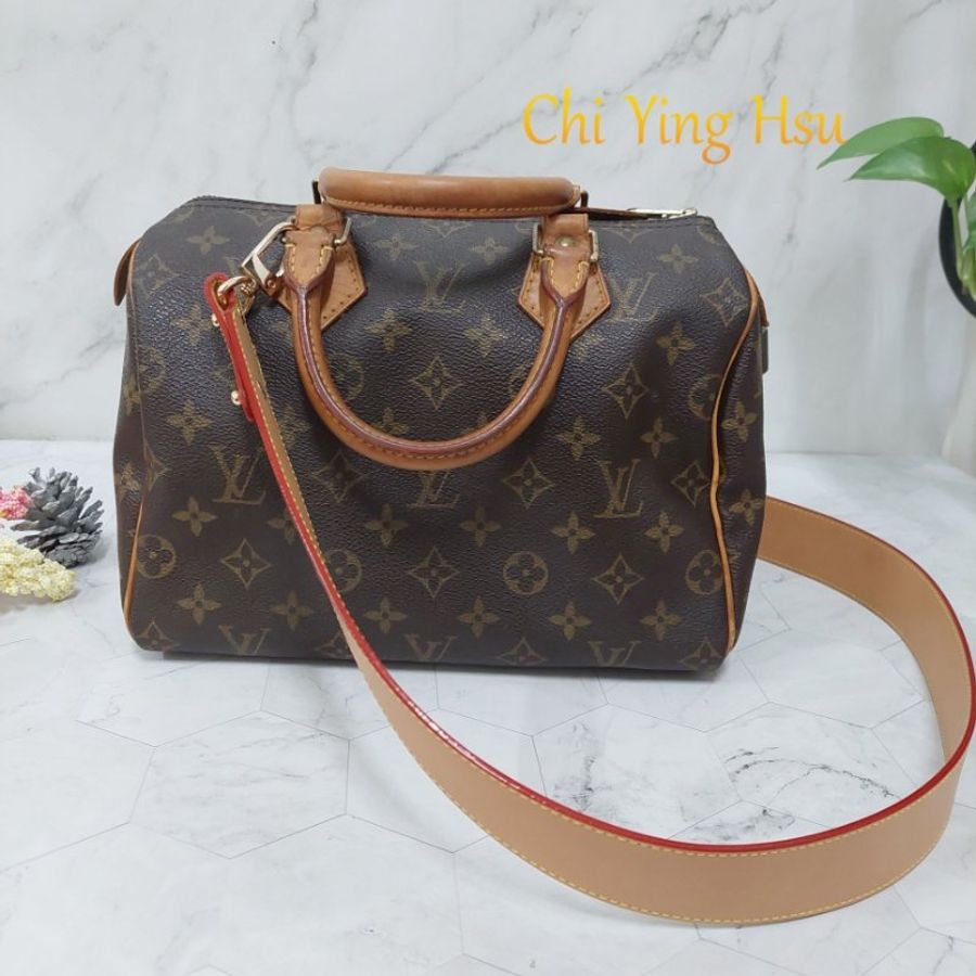LV Speedy 25 cm🎀現品實拍 🎀 Vintage 波士頓包~二手品(不議價)-2
