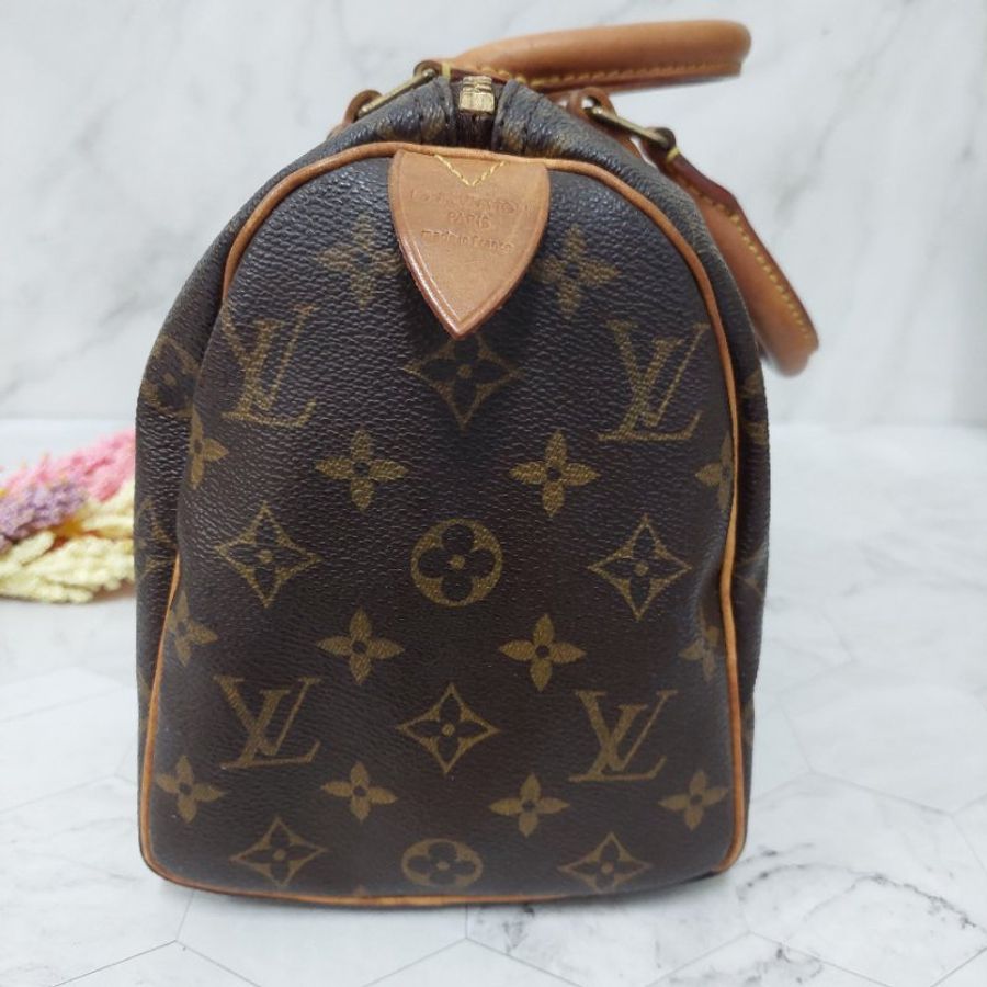 LV Speedy 25 cm🎀現品實拍 🎀 Vintage 波士頓包~二手品(不議價)-70