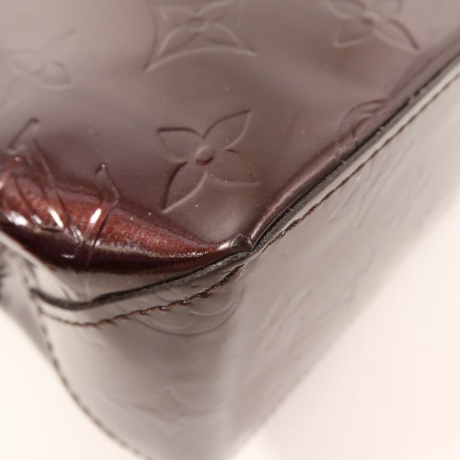 LOUIS VUITTON Monogram Vernis Reade PM金扣手挽袋-11