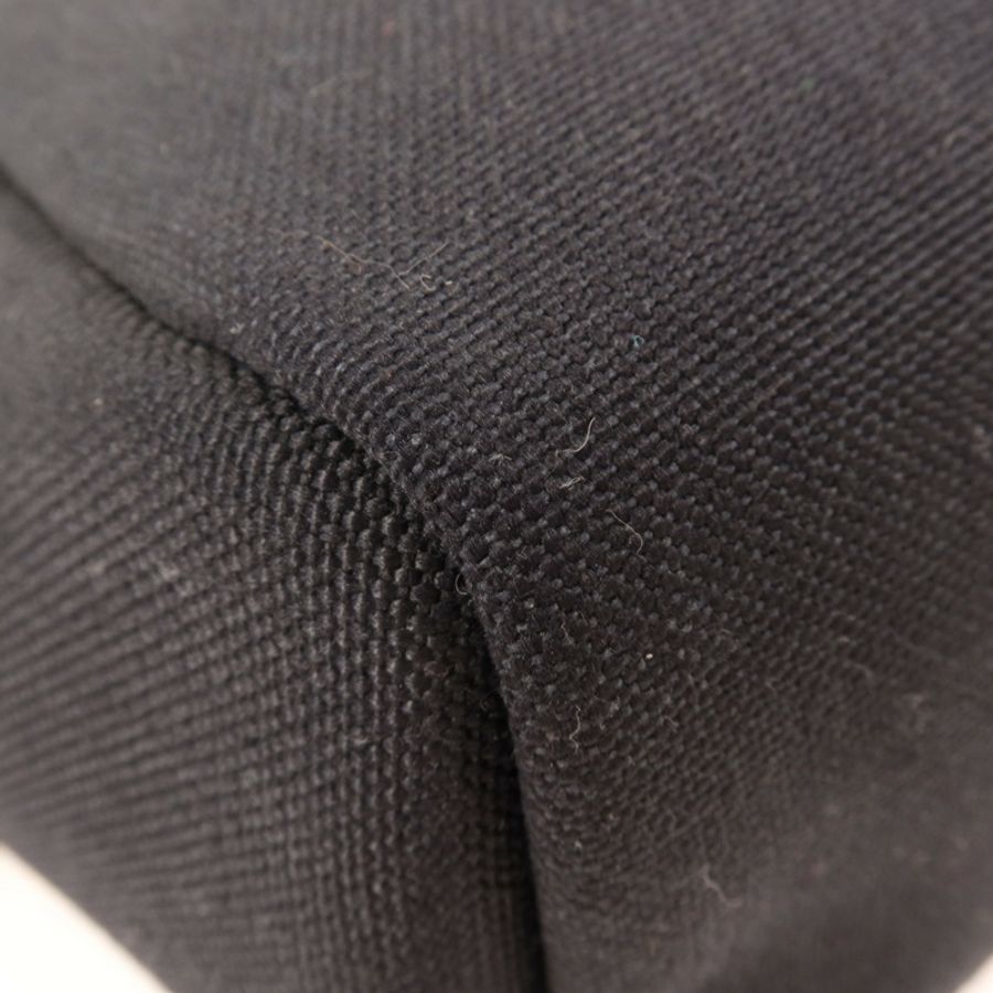 HERMES 帆布/皮革Herbag PM金扣手挽肩背兩用袋Noir-10