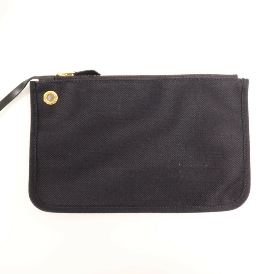 HERMES 帆布/皮革Herbag PM金扣手挽肩背兩用袋Noir-13