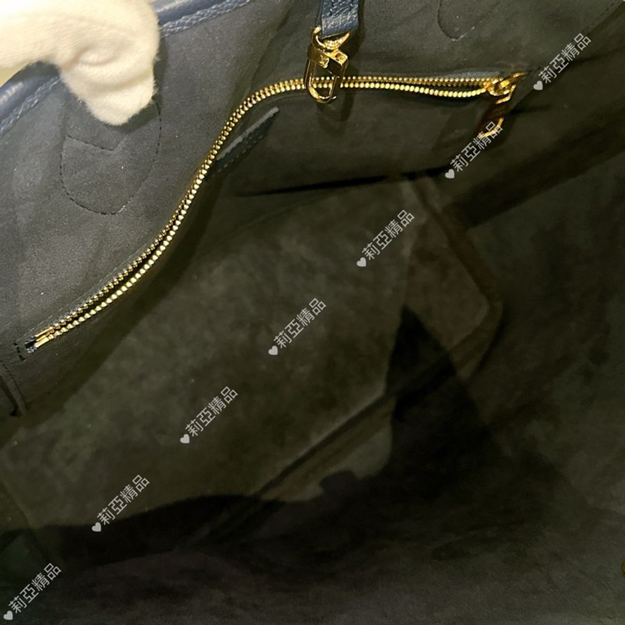 莉亞精品♡ LV Neverfull MM 深藍色 二手美包-13