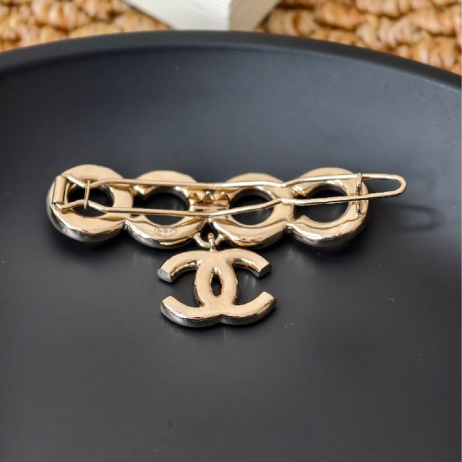 Chanel香奈兒珍珠coco 雙c logo 胸針-3