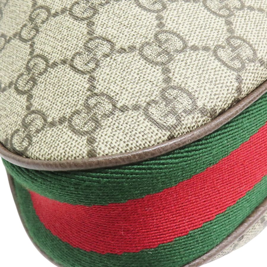 烏木色雙G Supreme帆布Attache肩背【GUCCI 古馳】 699409-8