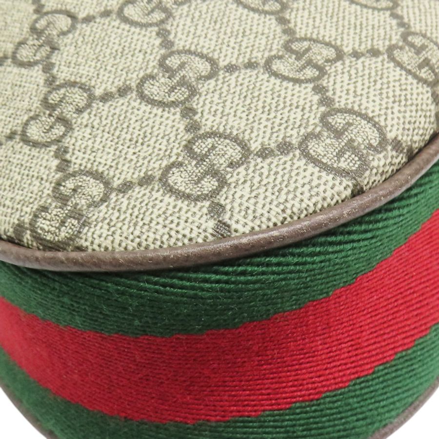 烏木色雙G Supreme帆布Attache肩背【GUCCI 古馳】 699409-10