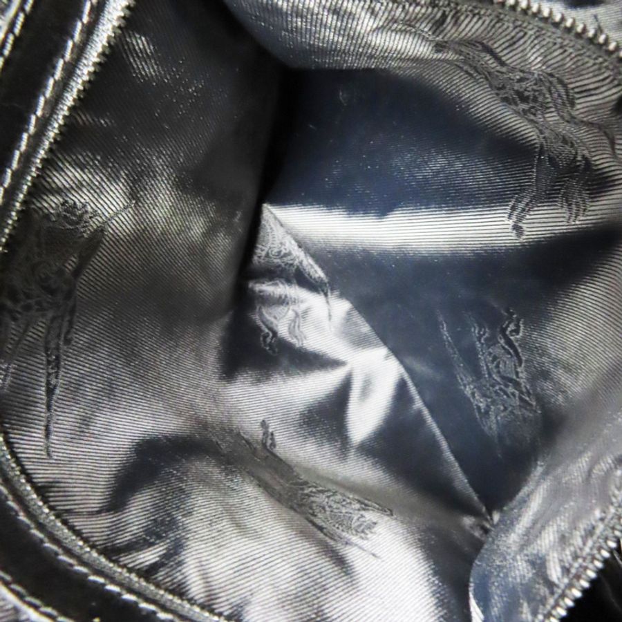 黑色牛皮肩背【BURBERRY 巴寶莉】-5