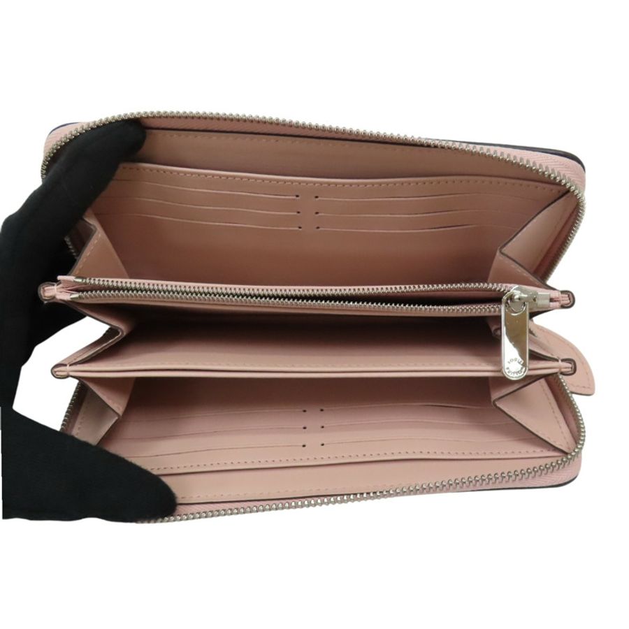 粉紅拉鍊長夾M61868【LOUIS VUITTON LV 路易威登】M61868-4