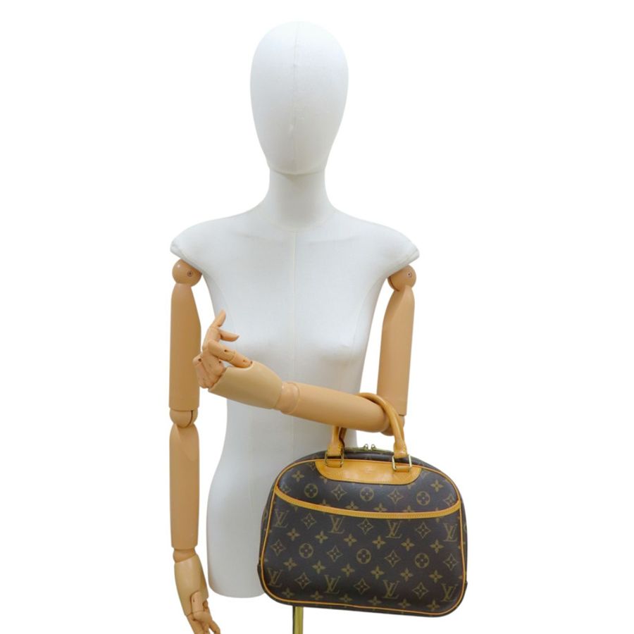原棕花帆布 Trouville 小珍包手提包【LOUIS VUITTON LV 路易威登】 M42228-7