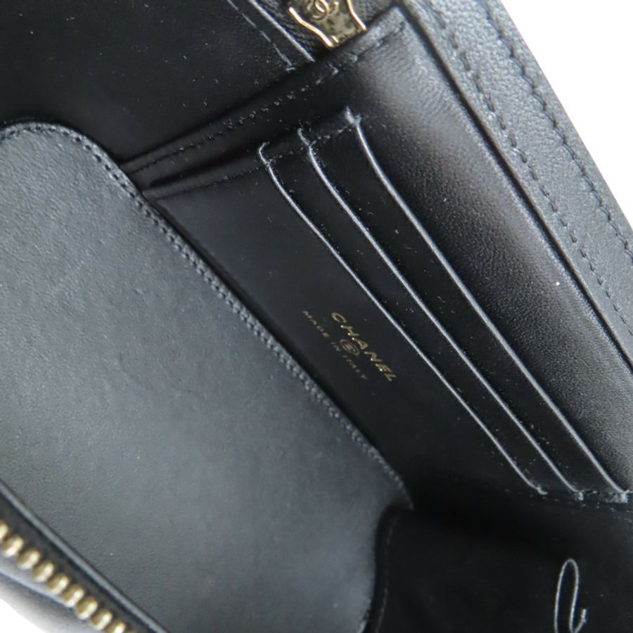 黑色菱形格紋 Top Handle Vanity 化妝箱肩背【CHANEL 香奈兒】-4