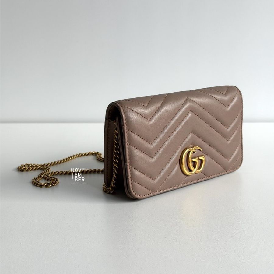 98新🫰🏻 Gucci 古馳 Marmont WOC Mini 裸粉-2