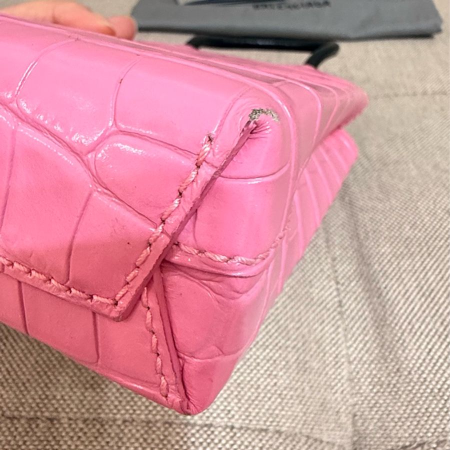 巴黎世家Balenciaga 粉紅色紙袋包-9