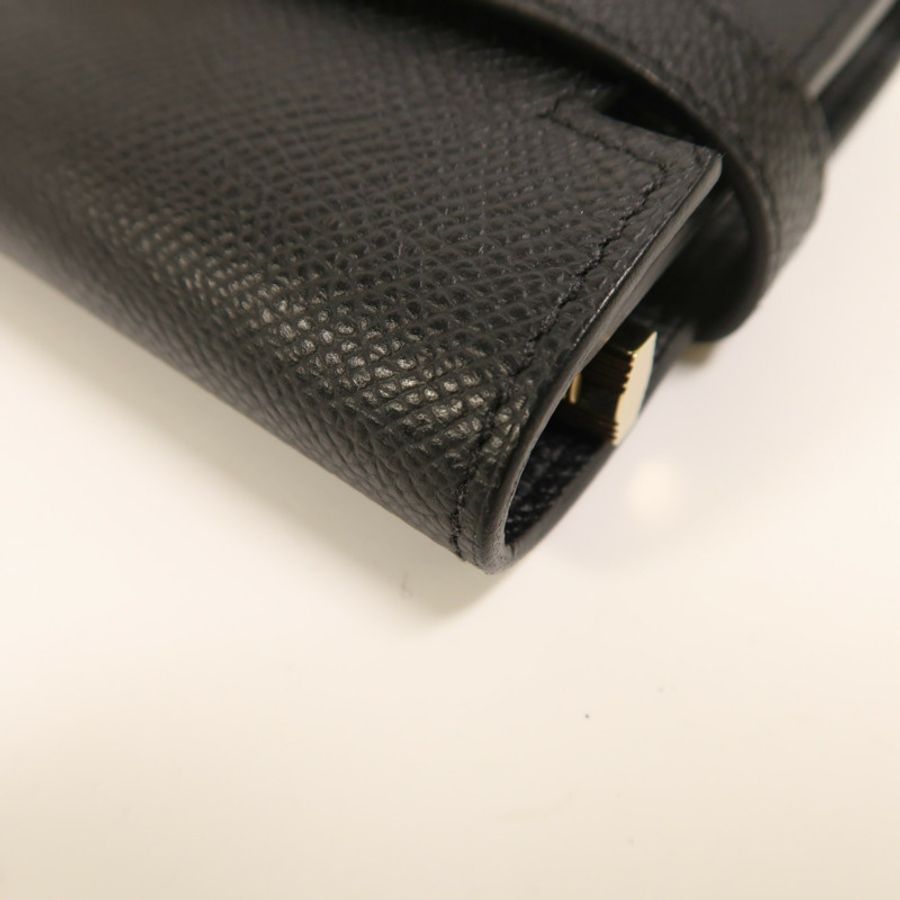 HERMES Epsom皮革Kelly Compact Wallet金扣錢包-12