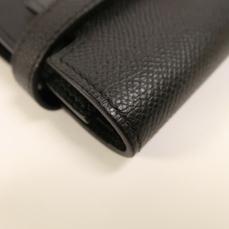 HERMES Epsom皮革Kelly Compact Wallet金扣錢包-13