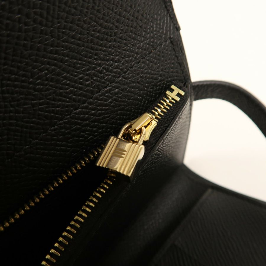 HERMES Epsom皮革Kelly Compact Wallet金扣錢包-14