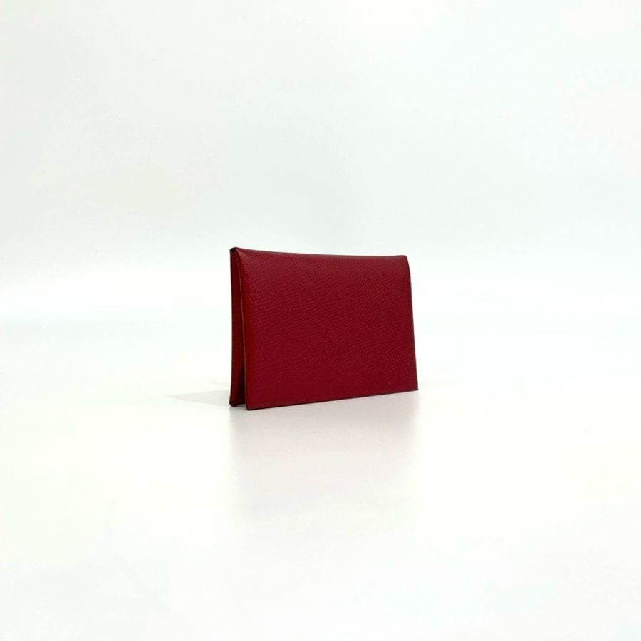 HERMES 5X辣椒紅Calvi Duo卡包H083035-2