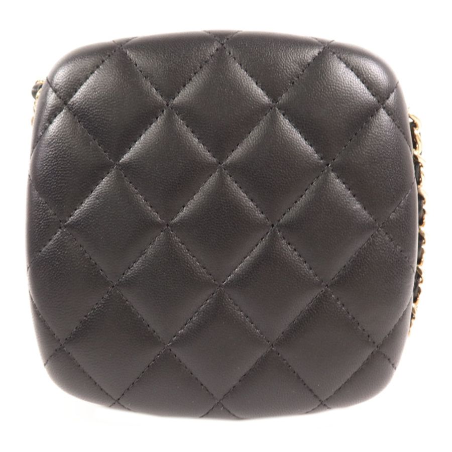 CHANEL 羊皮皮革Chain Shoulder金扣鏈帶肩背袋-1