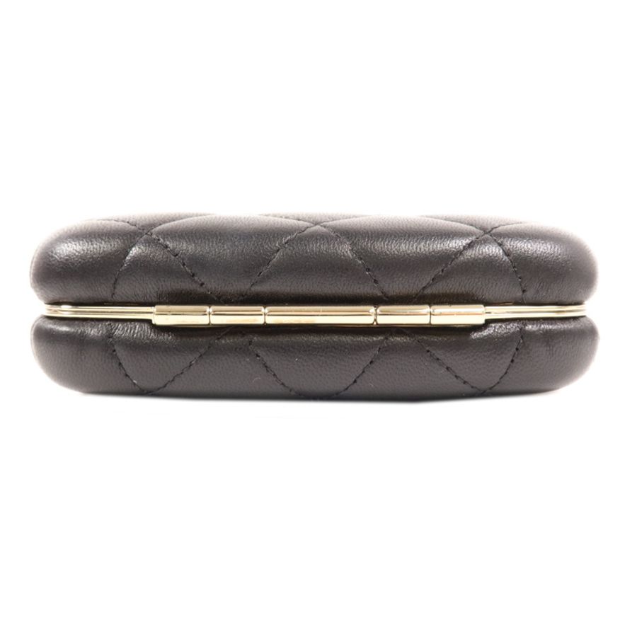 CHANEL 羊皮皮革Chain Shoulder金扣鏈帶肩背袋-3