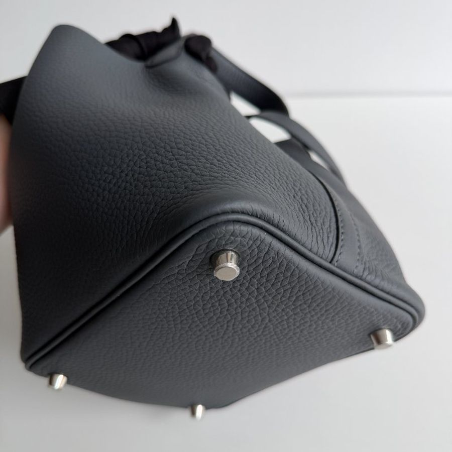 99新🆕 Hermès 愛馬仕 Picotin18 石板灰銀釦-7