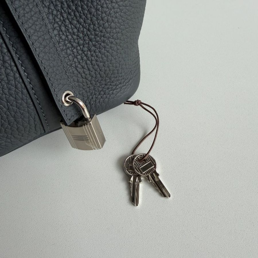 99新🆕 Hermès 愛馬仕 Picotin18 石板灰銀釦-11