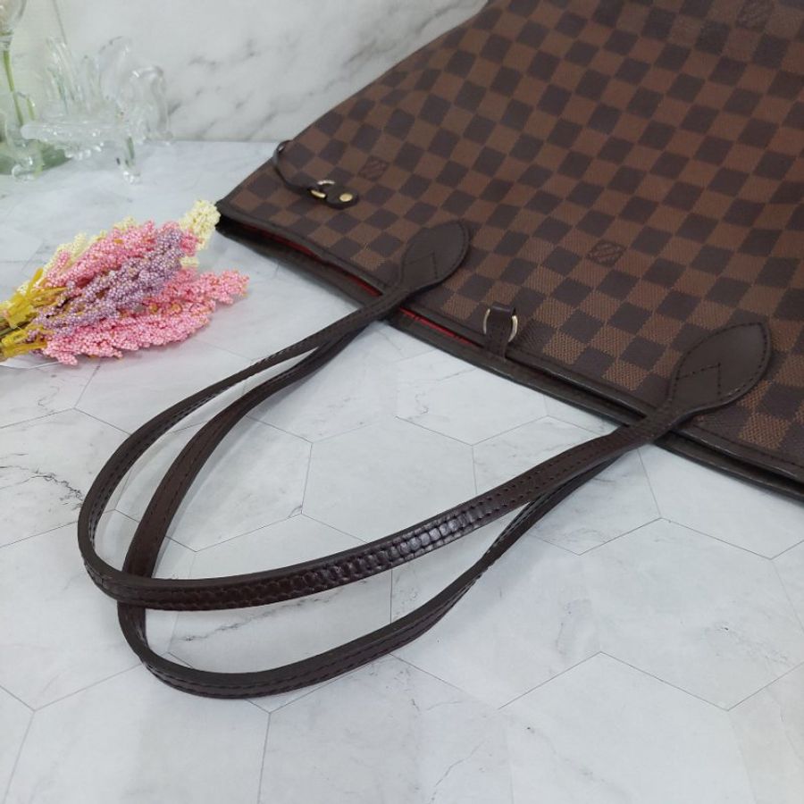 LV Neverfull MM🌈實品拍照🌈中款 棋盤格 托特包 N51105~~二手-59