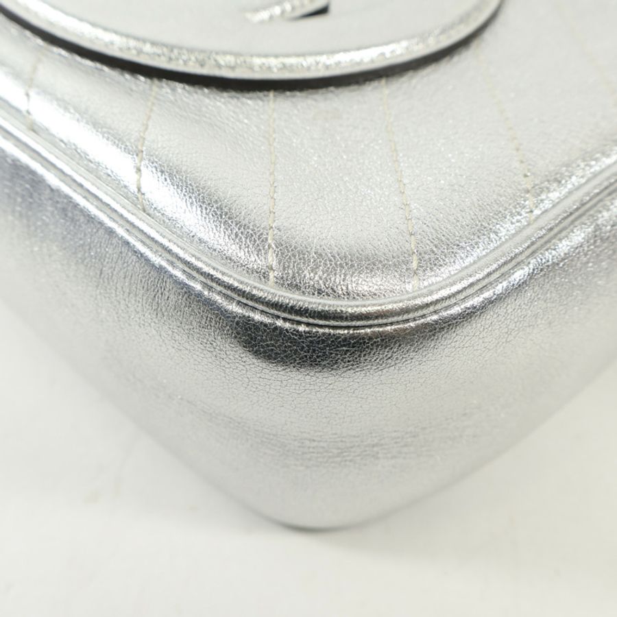 GUCCI 牛皮皮革Shoulder Bag銀扣肩背袋-7