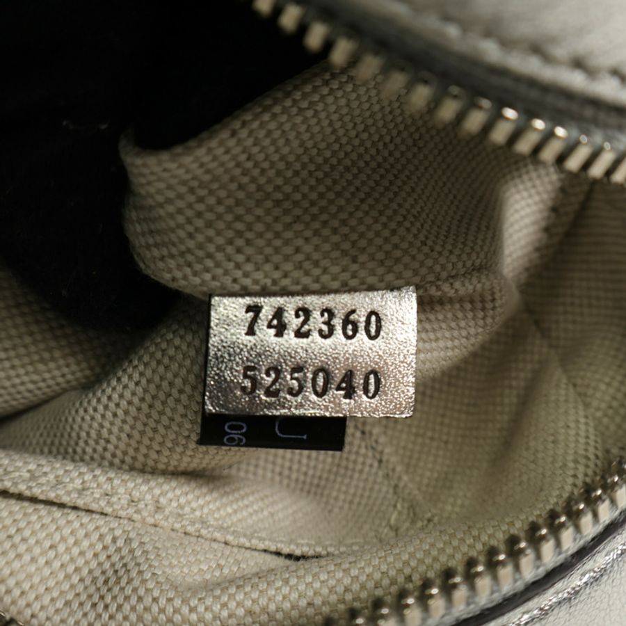 GUCCI 牛皮皮革Shoulder Bag銀扣肩背袋-12