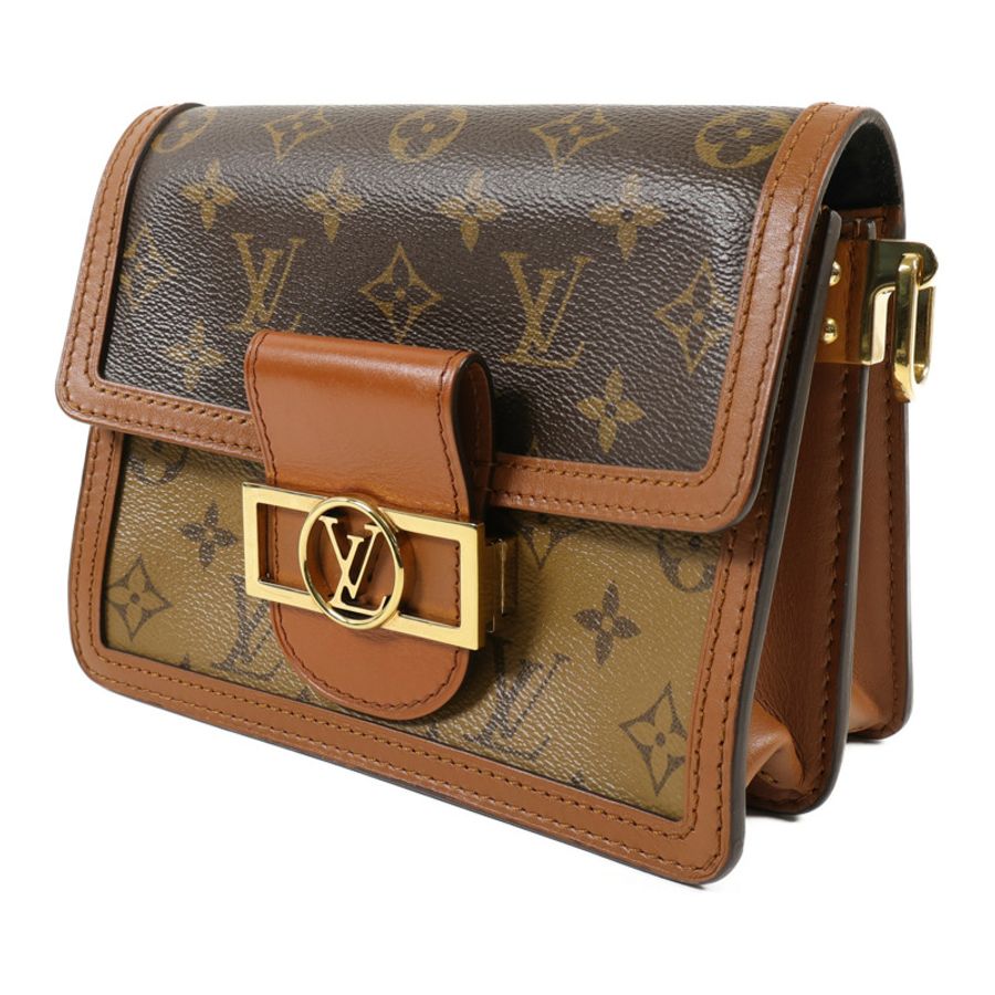 LOUIS VUITTON Monogram Reverse Mini Dauphine金扣肩背袋-2